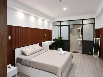 带私人厨房的行政豪华Queen开间 — Bold's House Thu Khoa Huan - Cozy Living in the Heart of Saigon, District 1